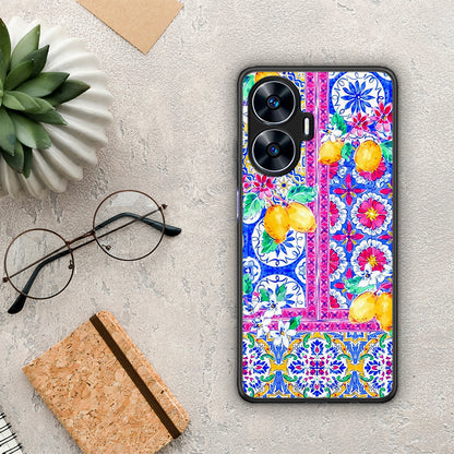 Θήκη Realme C55 Dual Retro Spring από τη Smartfits με σχέδιο στο πίσω μέρος και μαύρο περίβλημα | Realme C55 Dual Retro Spring Case with Colorful Back and Black Bezels