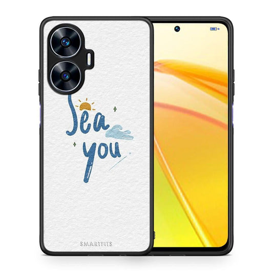 Θήκη Realme C55 Dual Sea You από τη Smartfits με σχέδιο στο πίσω μέρος και μαύρο περίβλημα | Realme C55 Dual Sea You Case with Colorful Back and Black Bezels