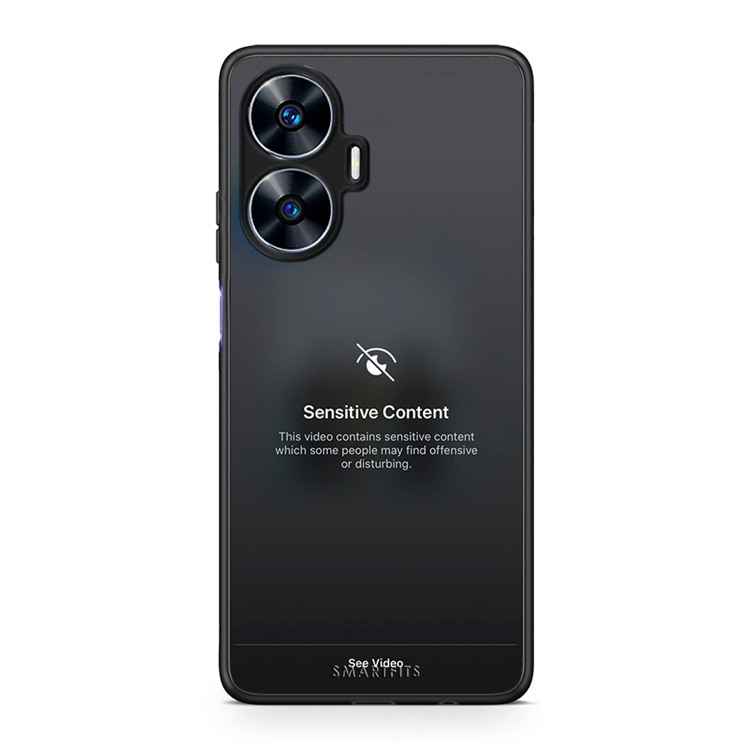 Θήκη Realme C55 Dual Sensitive Content από τη Smartfits με σχέδιο στο πίσω μέρος και μαύρο περίβλημα | Realme C55 Dual Sensitive Content Case with Colorful Back and Black Bezels