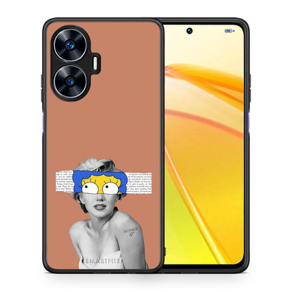Θήκη Realme C55 Dual Sim Merilyn από τη Smartfits με σχέδιο στο πίσω μέρος και μαύρο περίβλημα | Realme C55 Dual Sim Merilyn Case with Colorful Back and Black Bezels