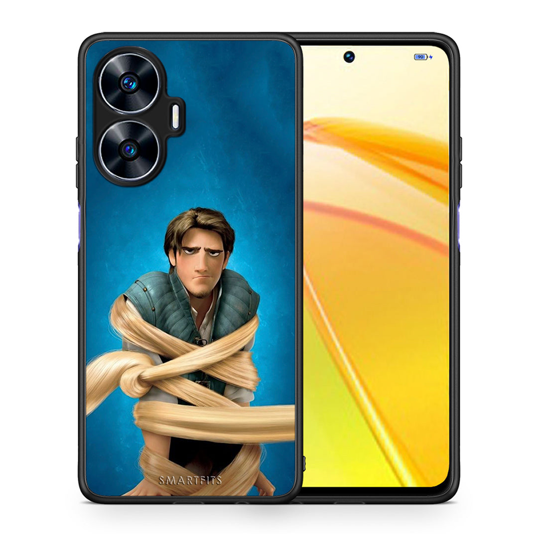 Θήκη Realme C55 Dual Tangled 1 από τη Smartfits με σχέδιο στο πίσω μέρος και μαύρο περίβλημα | Realme C55 Dual Tangled 1 Case with Colorful Back and Black Bezels