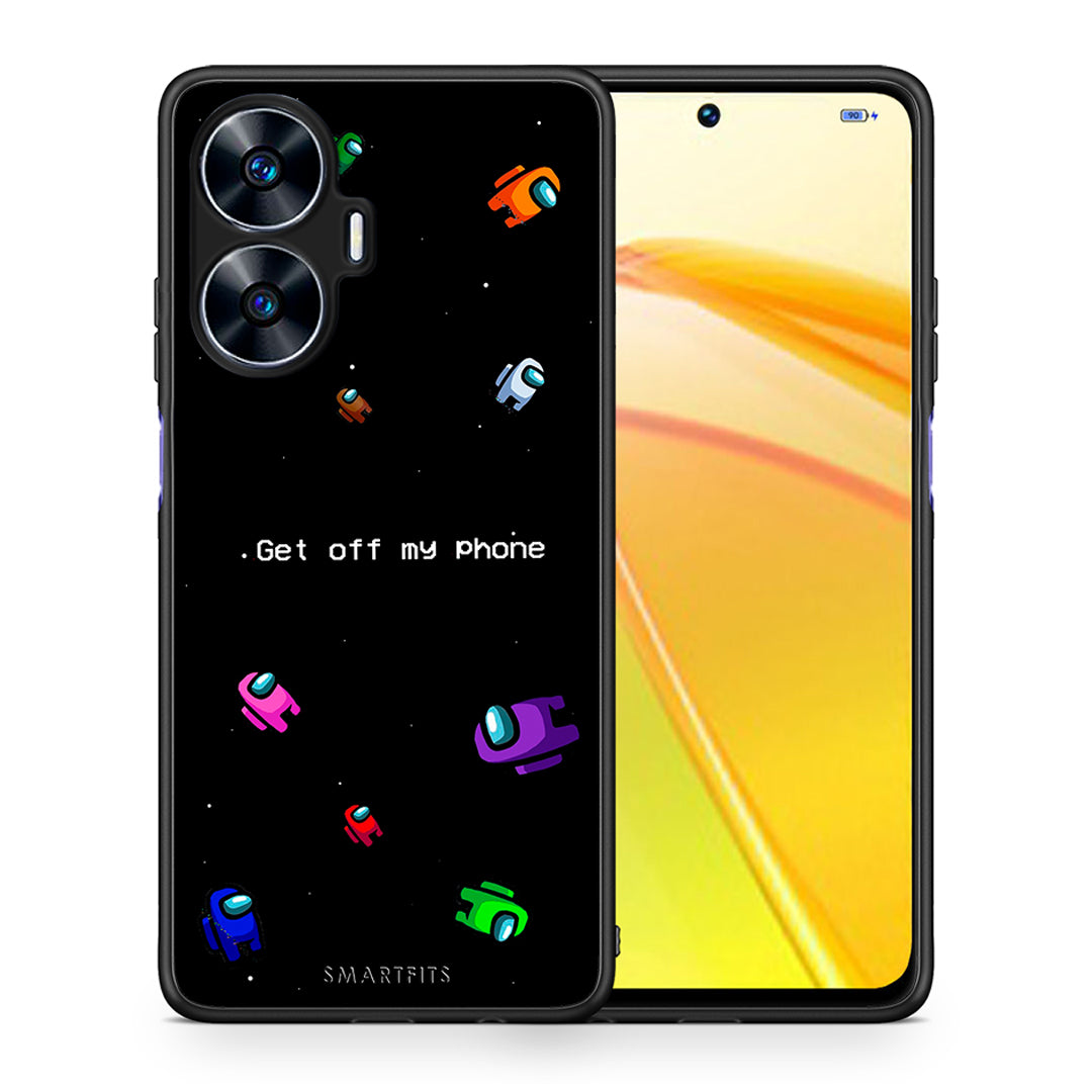 Θήκη Realme C55 Dual Text AFK από τη Smartfits με σχέδιο στο πίσω μέρος και μαύρο περίβλημα | Realme C55 Dual Text AFK Case with Colorful Back and Black Bezels