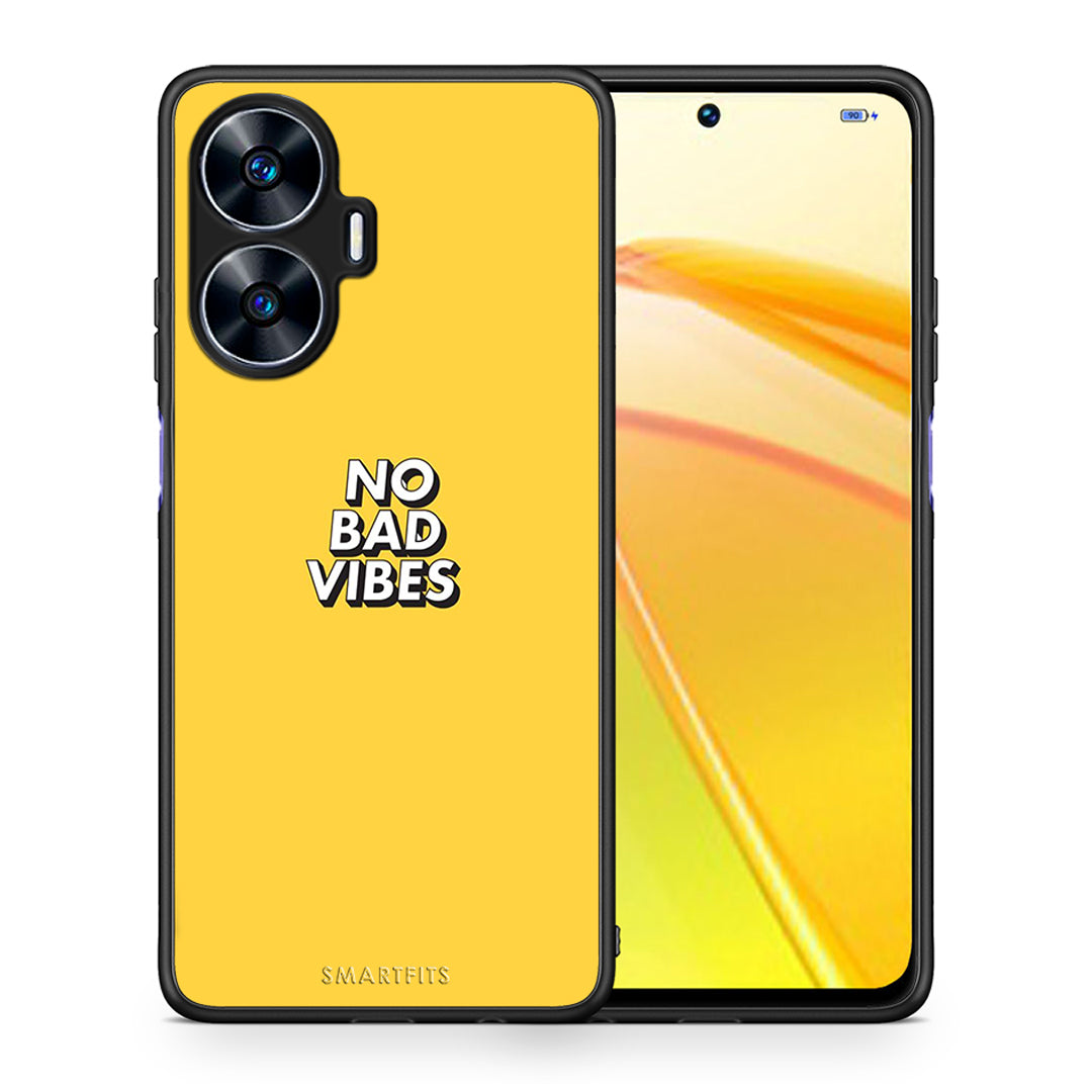 Θήκη Realme C55 Dual Text Vibes από τη Smartfits με σχέδιο στο πίσω μέρος και μαύρο περίβλημα | Realme C55 Dual Text Vibes Case with Colorful Back and Black Bezels