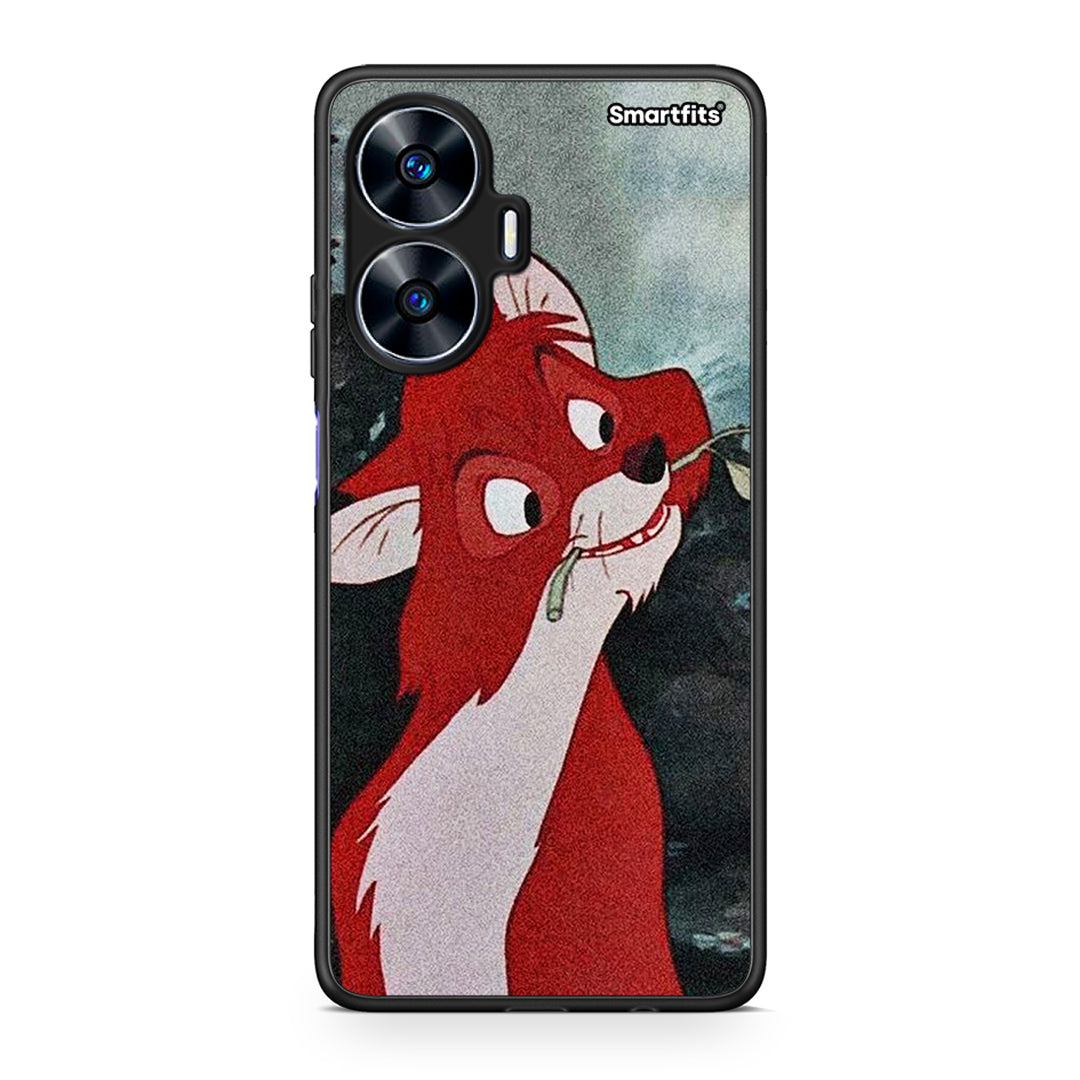 Θήκη Realme C55 Dual Tod And Vixey Love 1 από τη Smartfits με σχέδιο στο πίσω μέρος και μαύρο περίβλημα | Realme C55 Dual Tod And Vixey Love 1 Case with Colorful Back and Black Bezels