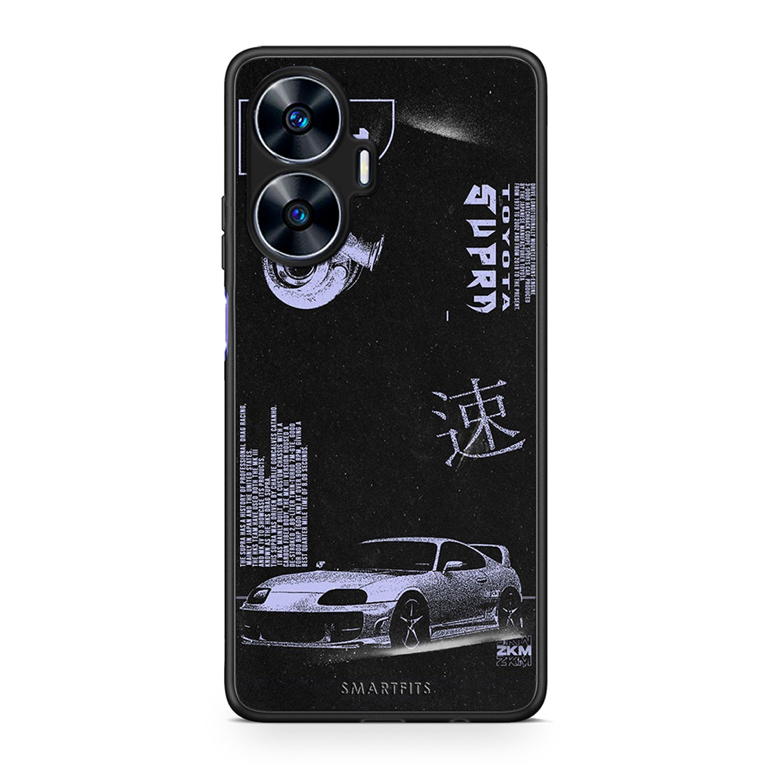 Θήκη Realme C55 Dual Tokyo Drift από τη Smartfits με σχέδιο στο πίσω μέρος και μαύρο περίβλημα | Realme C55 Dual Tokyo Drift Case with Colorful Back and Black Bezels