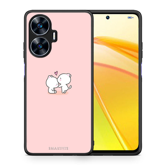 Θήκη Realme C55 Dual Valentine Love από τη Smartfits με σχέδιο στο πίσω μέρος και μαύρο περίβλημα | Realme C55 Dual Valentine Love Case with Colorful Back and Black Bezels