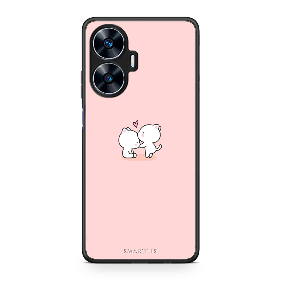 Θήκη Realme C55 Dual Valentine Love από τη Smartfits με σχέδιο στο πίσω μέρος και μαύρο περίβλημα | Realme C55 Dual Valentine Love Case with Colorful Back and Black Bezels
