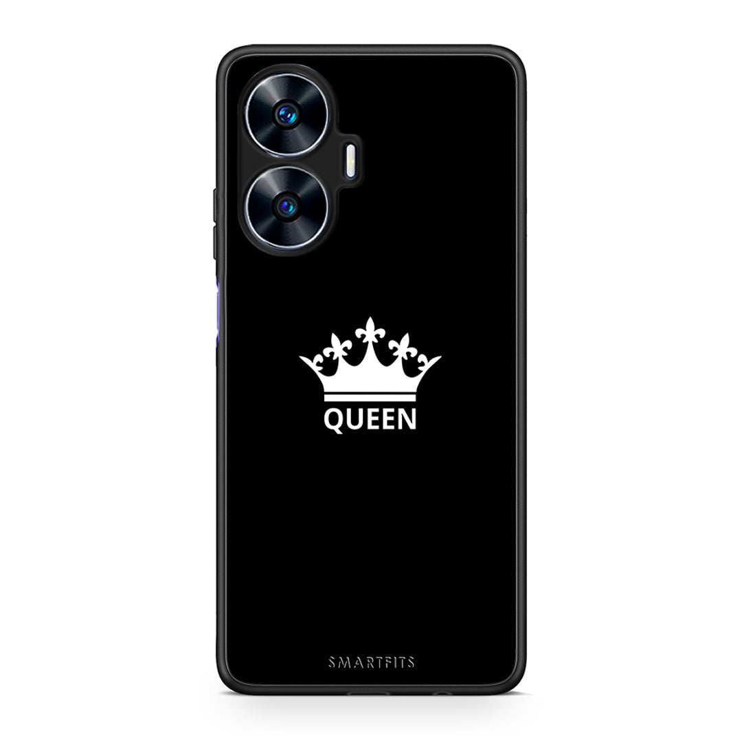 Θήκη Realme C55 Dual Valentine Queen από τη Smartfits με σχέδιο στο πίσω μέρος και μαύρο περίβλημα | Realme C55 Dual Valentine Queen Case with Colorful Back and Black Bezels