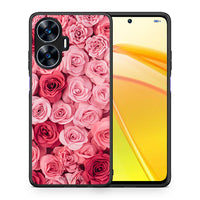 Thumbnail for Θήκη Realme C55 Dual Valentine RoseGarden από τη Smartfits με σχέδιο στο πίσω μέρος και μαύρο περίβλημα | Realme C55 Dual Valentine RoseGarden Case with Colorful Back and Black Bezels