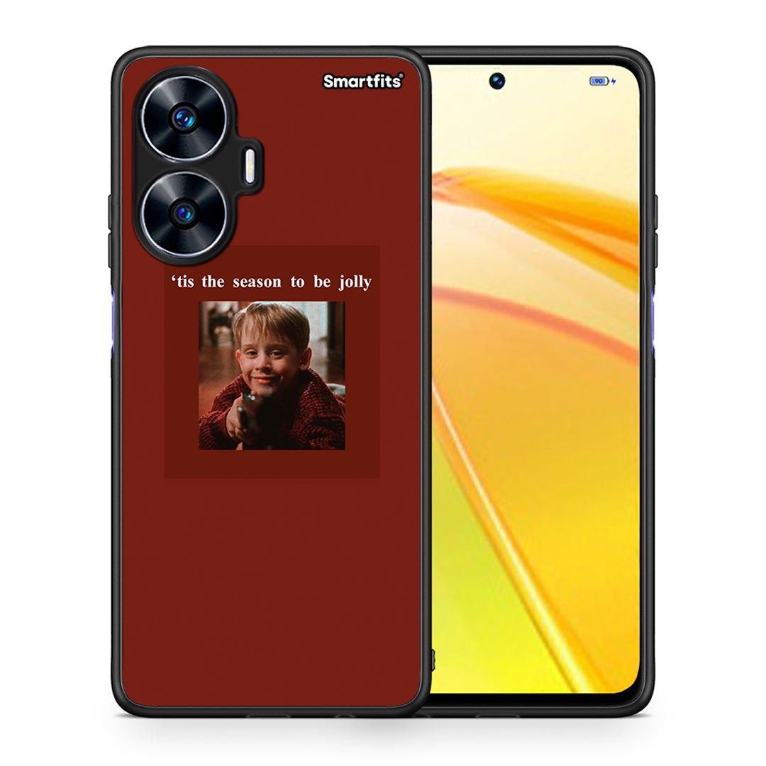 Θήκη Realme C55 Dual Xmas Ultimate Spirit από τη Smartfits με σχέδιο στο πίσω μέρος και μαύρο περίβλημα | Realme C55 Dual Xmas Ultimate Spirit Case with Colorful Back and Black Bezels