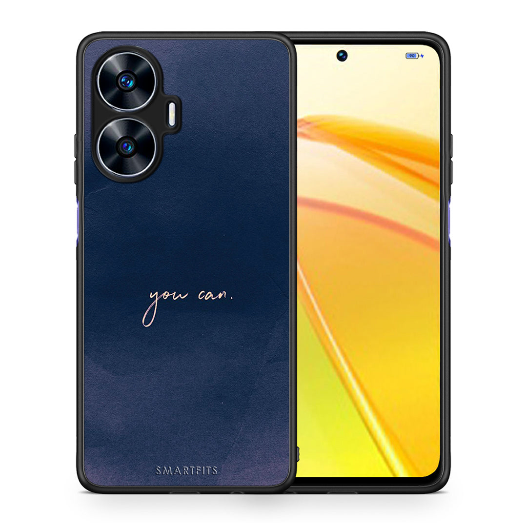 Θήκη Realme C55 Dual You Can από τη Smartfits με σχέδιο στο πίσω μέρος και μαύρο περίβλημα | Realme C55 Dual You Can Case with Colorful Back and Black Bezels