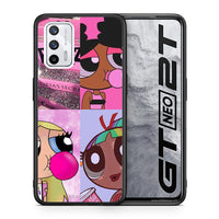 Thumbnail for Θήκη Αγίου Βαλεντίνου Realme GT Bubble Girls από τη Smartfits με σχέδιο στο πίσω μέρος και μαύρο περίβλημα | Realme GT Bubble Girls case with colorful back and black bezels