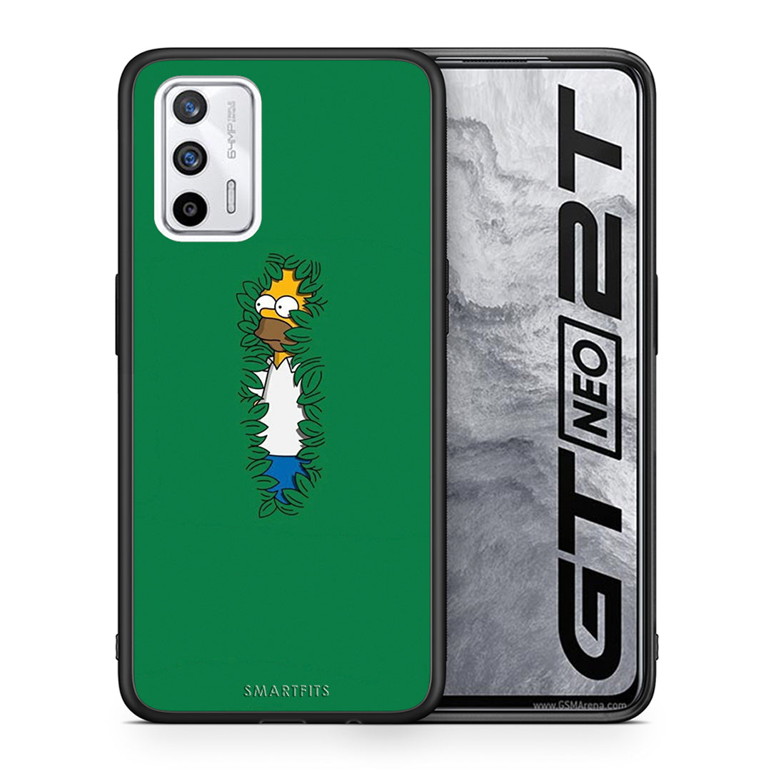 Θήκη Αγίου Βαλεντίνου Realme GT Bush Man από τη Smartfits με σχέδιο στο πίσω μέρος και μαύρο περίβλημα | Realme GT Bush Man case with colorful back and black bezels