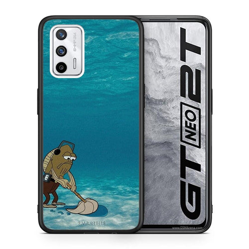 Θήκη Realme GT Clean The Ocean από τη Smartfits με σχέδιο στο πίσω μέρος και μαύρο περίβλημα | Realme GT Clean The Ocean case with colorful back and black bezels