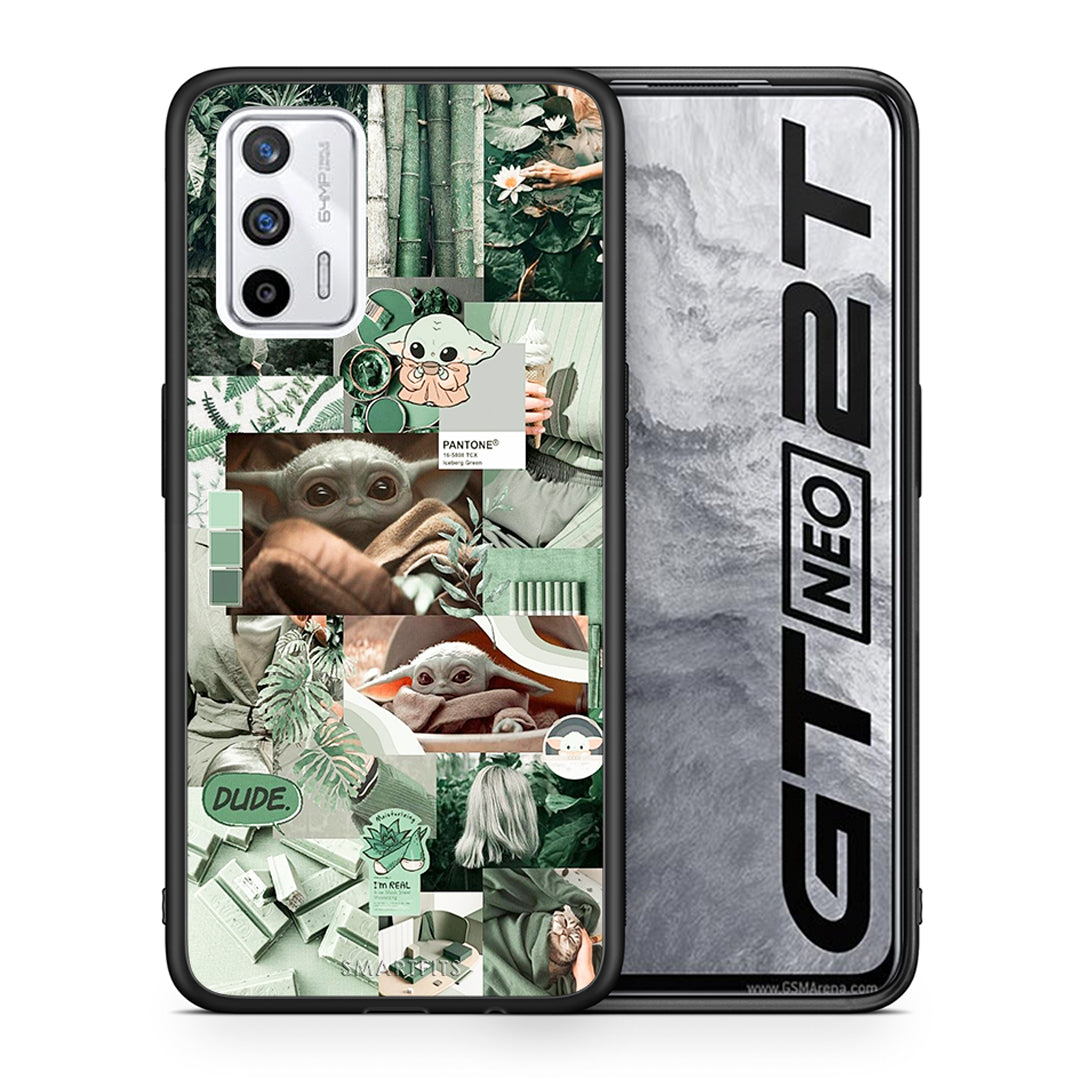 Θήκη Αγίου Βαλεντίνου Realme GT Collage Dude από τη Smartfits με σχέδιο στο πίσω μέρος και μαύρο περίβλημα | Realme GT Collage Dude case with colorful back and black bezels