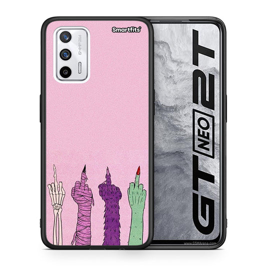 Θήκη Realme GT Halloween Be A Lady από τη Smartfits με σχέδιο στο πίσω μέρος και μαύρο περίβλημα | Realme GT Halloween Be A Lady case with colorful back and black bezels