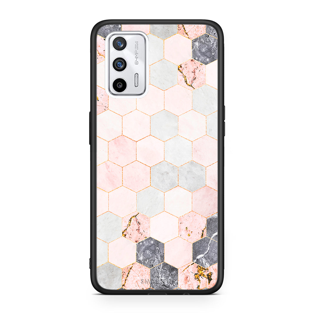 Marble Hexagon Pink - Realme GT θήκη