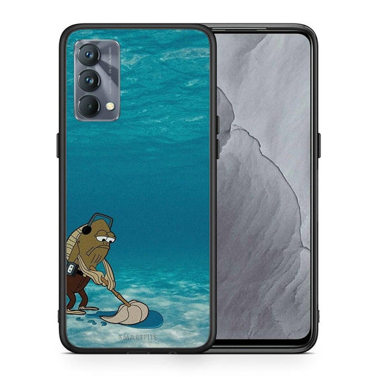 Θήκη Realme GT Master Clean The Ocean από τη Smartfits με σχέδιο στο πίσω μέρος και μαύρο περίβλημα | Realme GT Master Clean The Ocean case with colorful back and black bezels