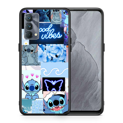 Θήκη Αγίου Βαλεντίνου Realme GT Master Collage Good Vibes από τη Smartfits με σχέδιο στο πίσω μέρος και μαύρο περίβλημα | Realme GT Master Collage Good Vibes case with colorful back and black bezels