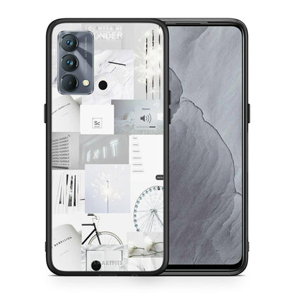 Θήκη Αγίου Βαλεντίνου Realme GT Master Collage Make Me Wonder από τη Smartfits με σχέδιο στο πίσω μέρος και μαύρο περίβλημα | Realme GT Master Collage Make Me Wonder case with colorful back and black bezels