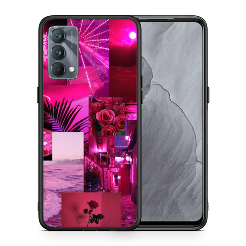 Θήκη Αγίου Βαλεντίνου Realme GT Master Collage Red Roses από τη Smartfits με σχέδιο στο πίσω μέρος και μαύρο περίβλημα | Realme GT Master Collage Red Roses case with colorful back and black bezels