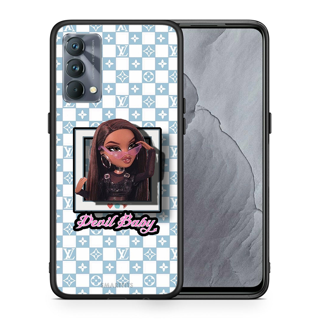 Θήκη Αγίου Βαλεντίνου Realme GT Master Devil Baby από τη Smartfits με σχέδιο στο πίσω μέρος και μαύρο περίβλημα | Realme GT Master Devil Baby case with colorful back and black bezels