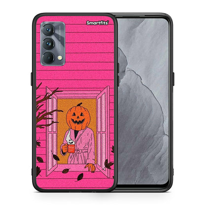 Θήκη Realme GT Master Halloween Pumpkin Lady από τη Smartfits με σχέδιο στο πίσω μέρος και μαύρο περίβλημα | Realme GT Master Halloween Pumpkin Lady case with colorful back and black bezels