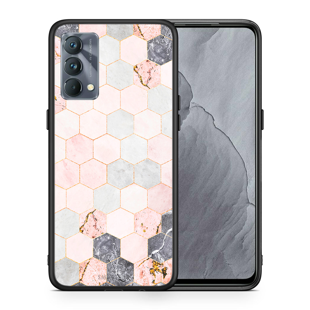 Marble Hexagon Pink - Realme GT Master θήκη