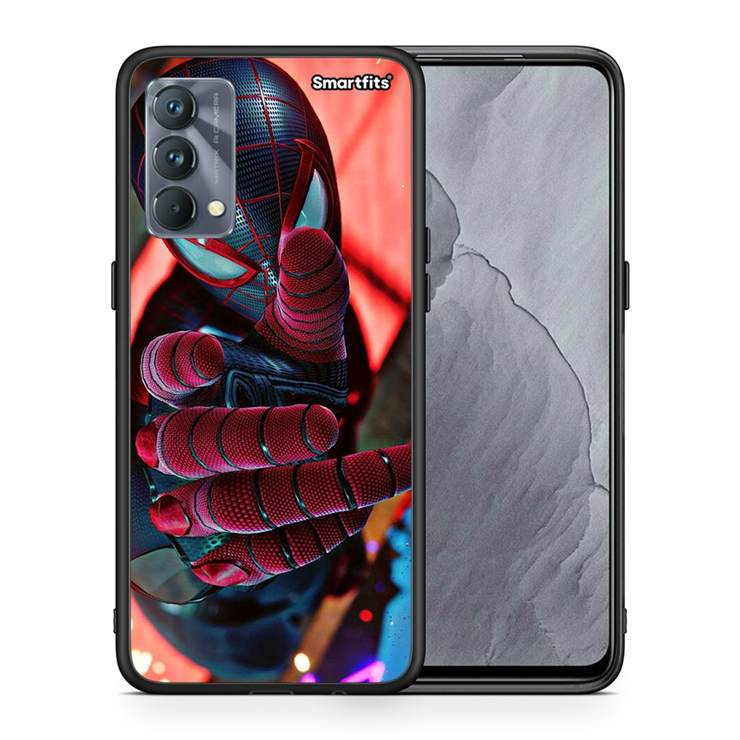 Θήκη Realme GT Master Spider Hand από τη Smartfits με σχέδιο στο πίσω μέρος και μαύρο περίβλημα | Realme GT Master Spider Hand case with colorful back and black bezels