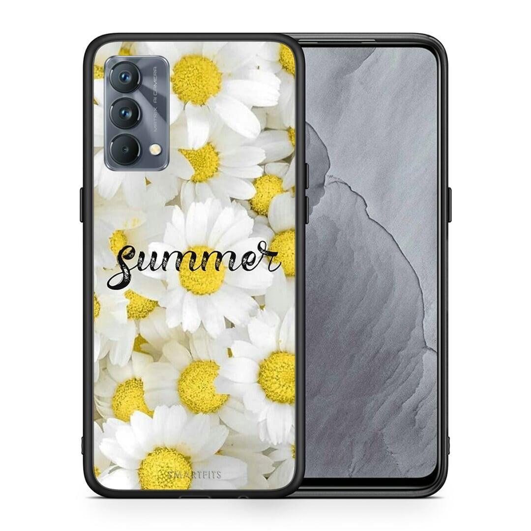 Θήκη Realme GT Master Summer Daisies από τη Smartfits με σχέδιο στο πίσω μέρος και μαύρο περίβλημα | Realme GT Master Summer Daisies case with colorful back and black bezels