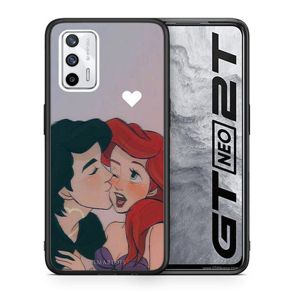 Θήκη Αγίου Βαλεντίνου Realme GT Mermaid Love από τη Smartfits με σχέδιο στο πίσω μέρος και μαύρο περίβλημα | Realme GT Mermaid Love case with colorful back and black bezels