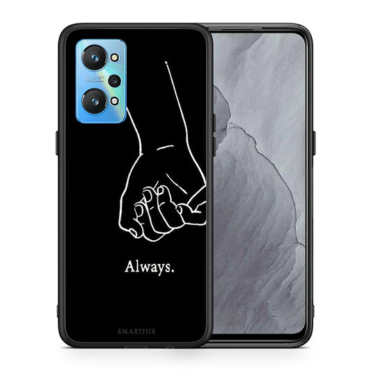 Θήκη Αγίου Βαλεντίνου Realme GT Neo 2 Always & Forever 1 από τη Smartfits με σχέδιο στο πίσω μέρος και μαύρο περίβλημα | Realme GT Neo 2 Always & Forever 1 case with colorful back and black bezels
