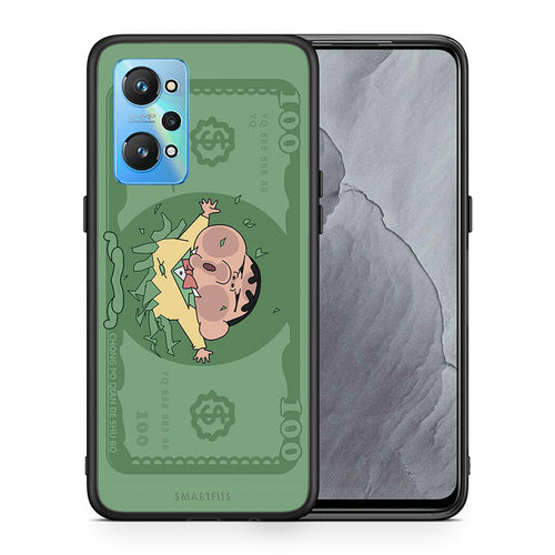 Θήκη Αγίου Βαλεντίνου Realme GT Neo 2 Big Money από τη Smartfits με σχέδιο στο πίσω μέρος και μαύρο περίβλημα | Realme GT Neo 2 Big Money case with colorful back and black bezels