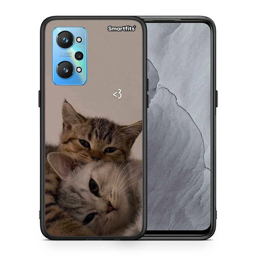 Θήκη Realme GT Neo 2 Cats In Love από τη Smartfits με σχέδιο στο πίσω μέρος και μαύρο περίβλημα | Realme GT Neo 2 Cats In Love case with colorful back and black bezels