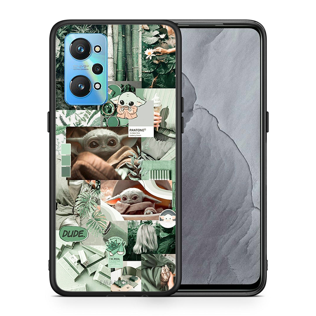 Θήκη Αγίου Βαλεντίνου Realme GT Neo 2 Collage Dude από τη Smartfits με σχέδιο στο πίσω μέρος και μαύρο περίβλημα | Realme GT Neo 2 Collage Dude case with colorful back and black bezels