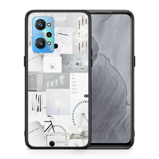 Θήκη Αγίου Βαλεντίνου Realme GT Neo 2 Collage Make Me Wonder από τη Smartfits με σχέδιο στο πίσω μέρος και μαύρο περίβλημα | Realme GT Neo 2 Collage Make Me Wonder case with colorful back and black bezels