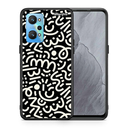 Θήκη Realme GT Neo 2 Doodle Art από τη Smartfits με σχέδιο στο πίσω μέρος και μαύρο περίβλημα | Realme GT Neo 2 Doodle Art case with colorful back and black bezels