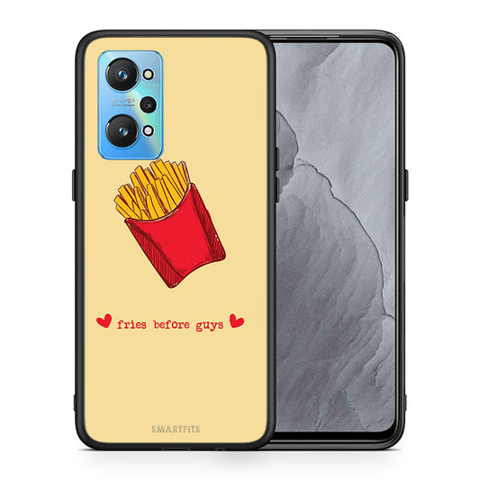 Θήκη Αγίου Βαλεντίνου Realme GT Neo 2 Fries Before Guys από τη Smartfits με σχέδιο στο πίσω μέρος και μαύρο περίβλημα | Realme GT Neo 2 Fries Before Guys case with colorful back and black bezels