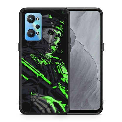 Θήκη Αγίου Βαλεντίνου Realme GT Neo 2 Green Soldier από τη Smartfits με σχέδιο στο πίσω μέρος και μαύρο περίβλημα | Realme GT Neo 2 Green Soldier case with colorful back and black bezels