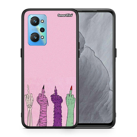 Θήκη Realme GT Neo 2 Halloween Be A Lady από τη Smartfits με σχέδιο στο πίσω μέρος και μαύρο περίβλημα | Realme GT Neo 2 Halloween Be A Lady case with colorful back and black bezels