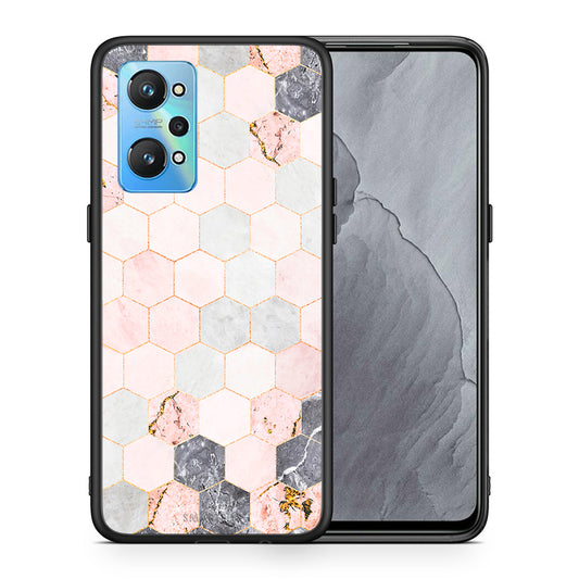 Marble Hexagon Pink - Realme GT Neo 2 θήκη