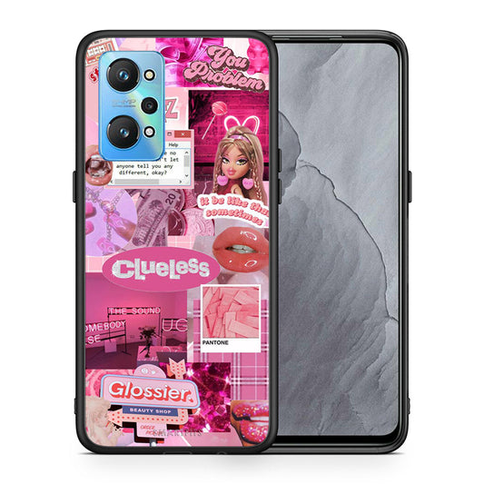 Θήκη Αγίου Βαλεντίνου Realme GT Neo 2 Pink Love από τη Smartfits με σχέδιο στο πίσω μέρος και μαύρο περίβλημα | Realme GT Neo 2 Pink Love case with colorful back and black bezels