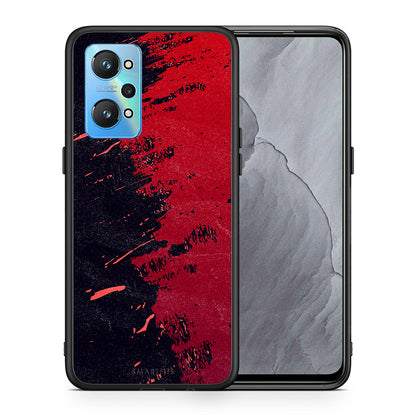 Θήκη Αγίου Βαλεντίνου Realme GT Neo 2 Red Paint από τη Smartfits με σχέδιο στο πίσω μέρος και μαύρο περίβλημα | Realme GT Neo 2 Red Paint case with colorful back and black bezels