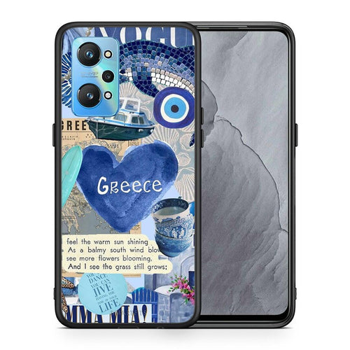 Θήκη Realme GT Neo 2 Summer In Greece από τη Smartfits με σχέδιο στο πίσω μέρος και μαύρο περίβλημα | Realme GT Neo 2 Summer In Greece case with colorful back and black bezels
