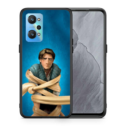 Θήκη Αγίου Βαλεντίνου Realme GT Neo 2 Tangled 1 από τη Smartfits με σχέδιο στο πίσω μέρος και μαύρο περίβλημα | Realme GT Neo 2 Tangled 1 case with colorful back and black bezels