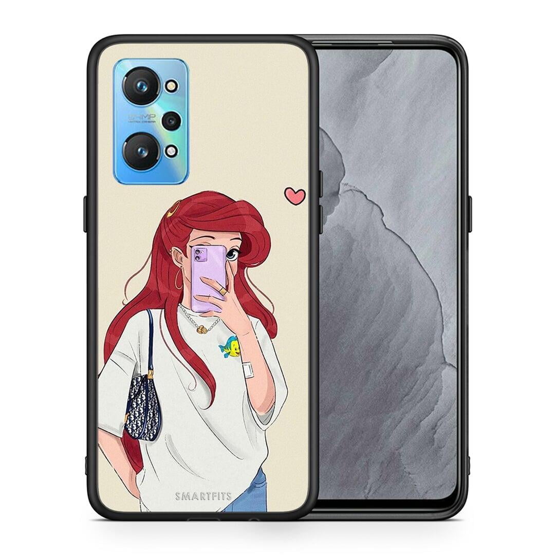 Θήκη Realme GT Neo 2 Walking Mermaid από τη Smartfits με σχέδιο στο πίσω μέρος και μαύρο περίβλημα | Realme GT Neo 2 Walking Mermaid case with colorful back and black bezels