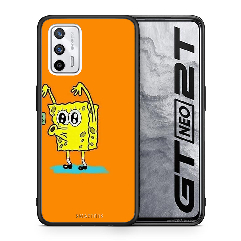 Θήκη Αγίου Βαλεντίνου Realme GT No Money 2 από τη Smartfits με σχέδιο στο πίσω μέρος και μαύρο περίβλημα | Realme GT No Money 2 case with colorful back and black bezels