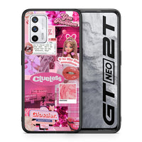 Thumbnail for Θήκη Αγίου Βαλεντίνου Realme GT Pink Love από τη Smartfits με σχέδιο στο πίσω μέρος και μαύρο περίβλημα | Realme GT Pink Love case with colorful back and black bezels