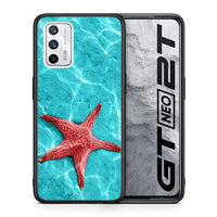 Thumbnail for Θήκη Realme GT Red Starfish από τη Smartfits με σχέδιο στο πίσω μέρος και μαύρο περίβλημα | Realme GT Red Starfish case with colorful back and black bezels