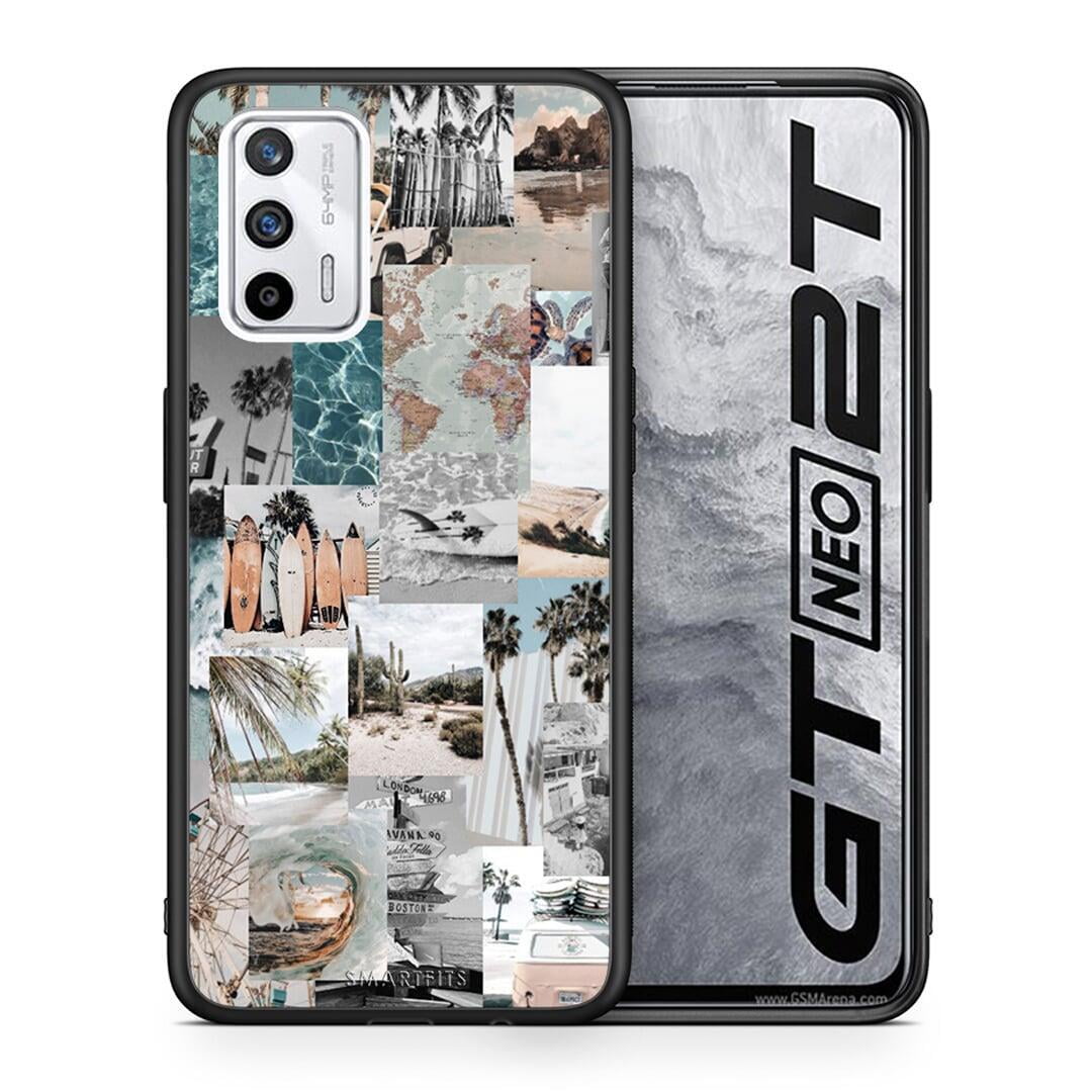Θήκη Realme GT Retro Beach Life από τη Smartfits με σχέδιο στο πίσω μέρος και μαύρο περίβλημα | Realme GT Retro Beach Life case with colorful back and black bezels